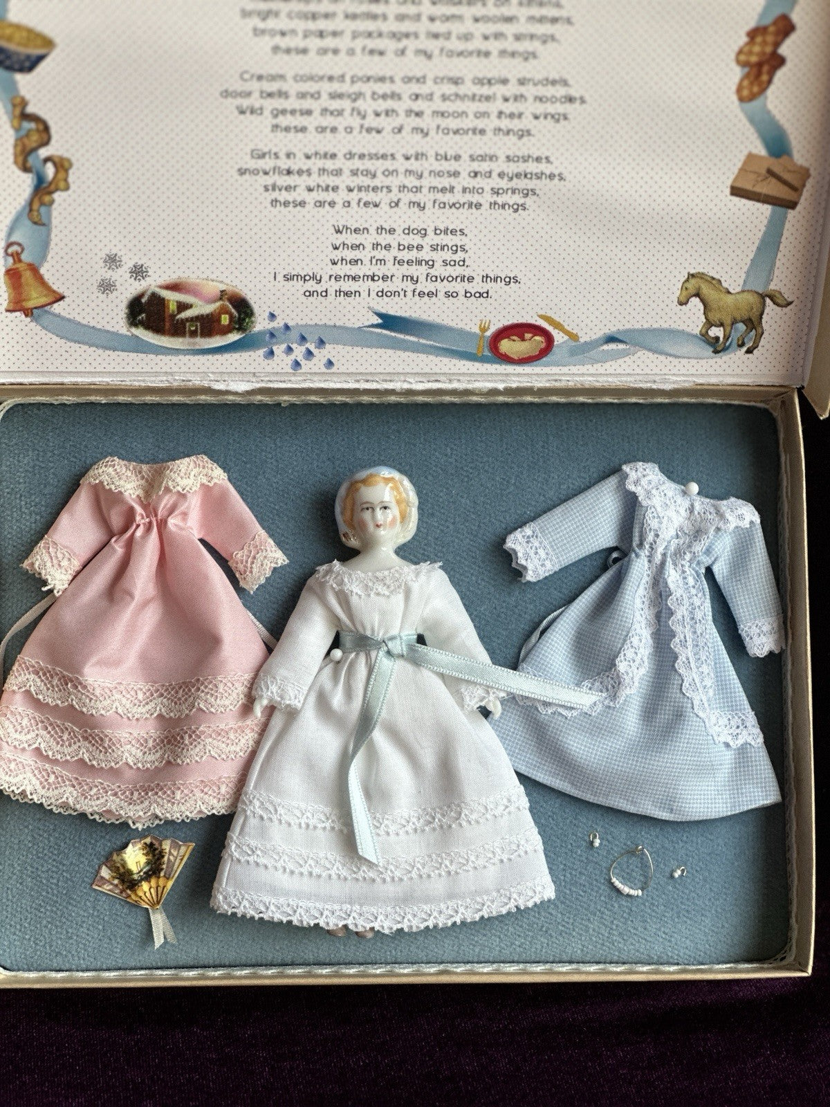 Collectible UFDC Porcelain Repro of China Doll by Rosemarie Snyder with Wardrobe