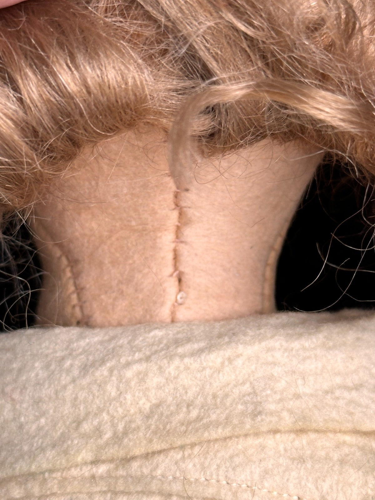 Vintage Italian 17” Lenci Mariuccia Face Felt Cloth Character Girl Doll