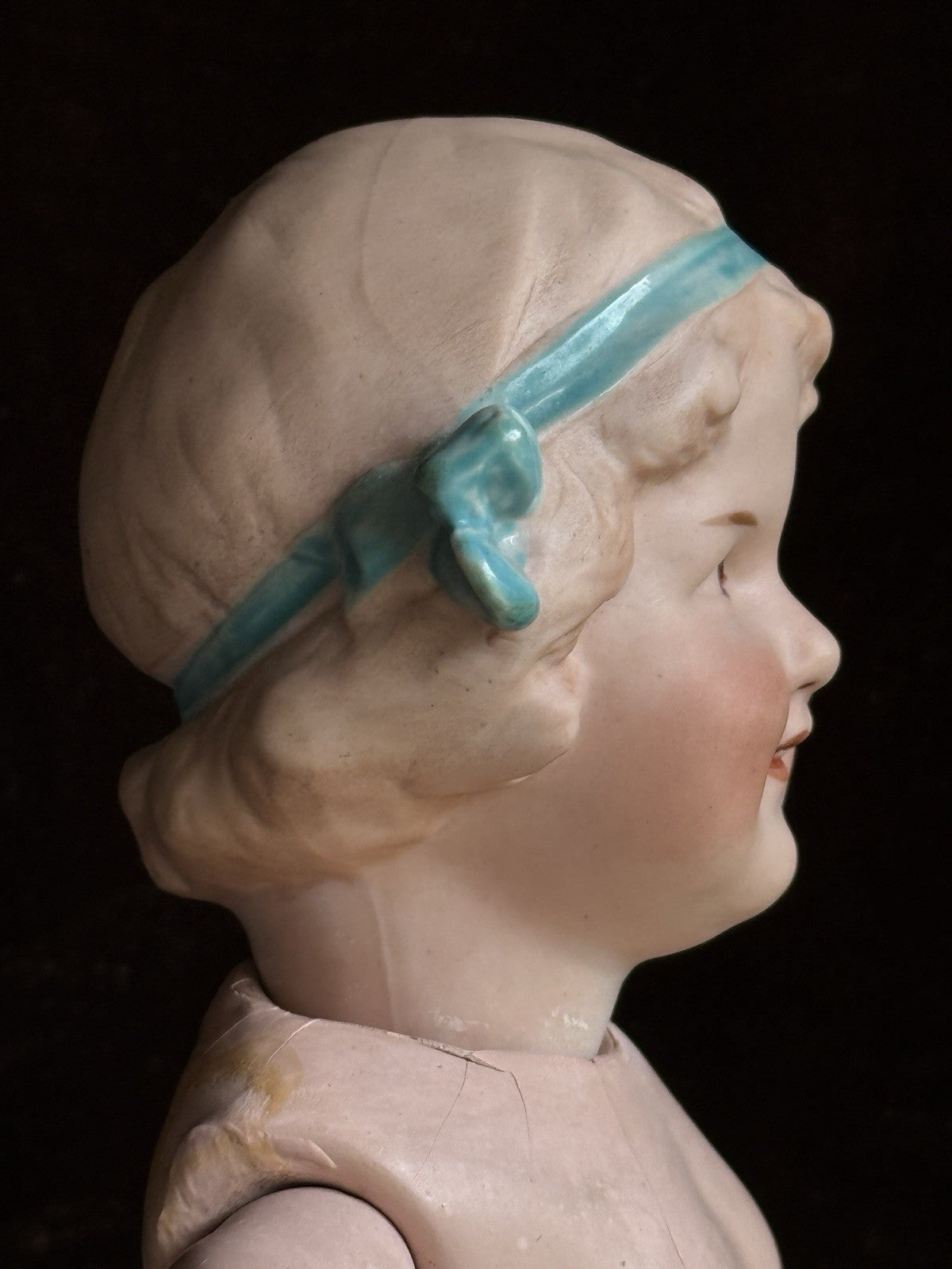 Antique German 12” Gebruder Heubach Coquette Bisque Head Character Girl Doll