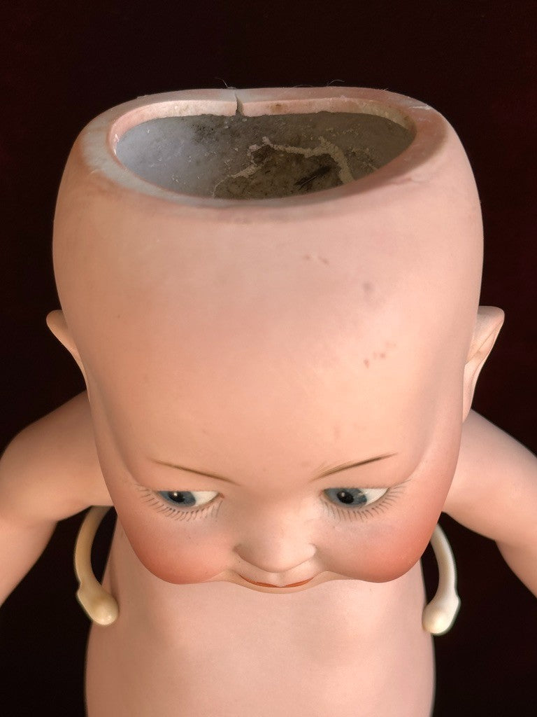 Rare Large 11" Hertel Schwab 222 "Our Fairy" All Bisque Googly Eyes Doll