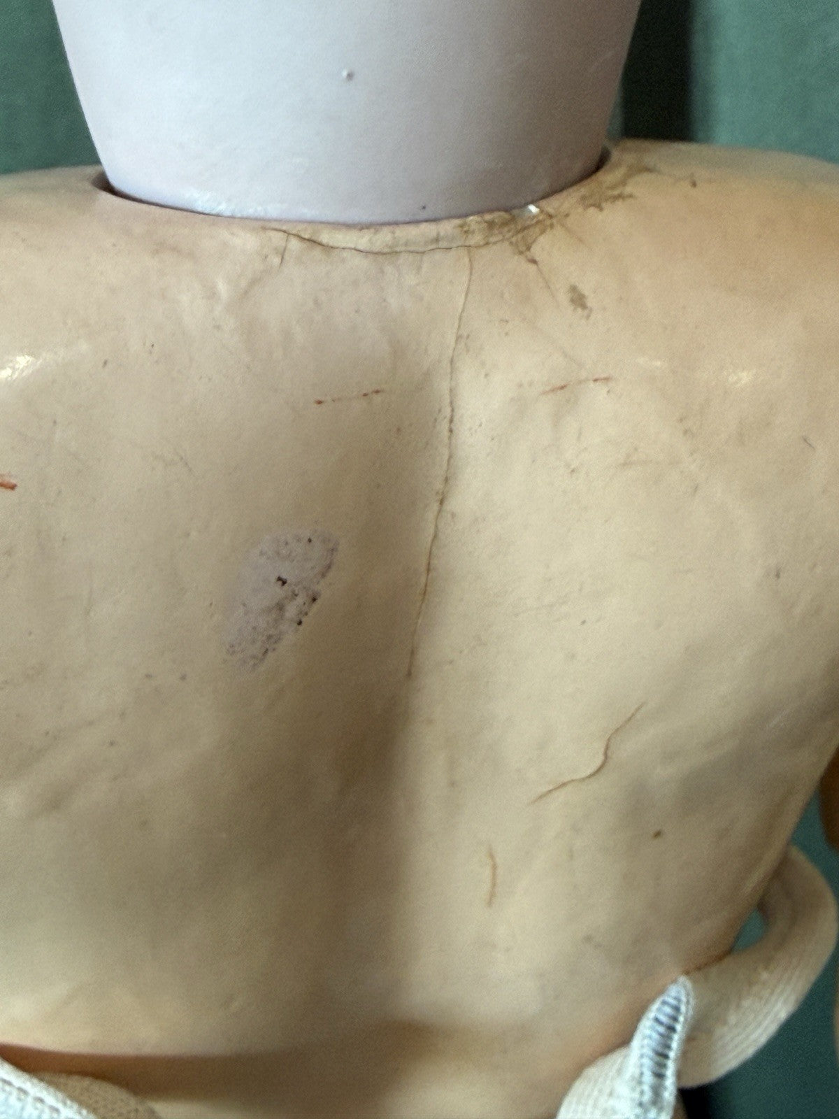Antique German Simon Halbig CM Bergmann 33” Doll Bisque Head Composition Body