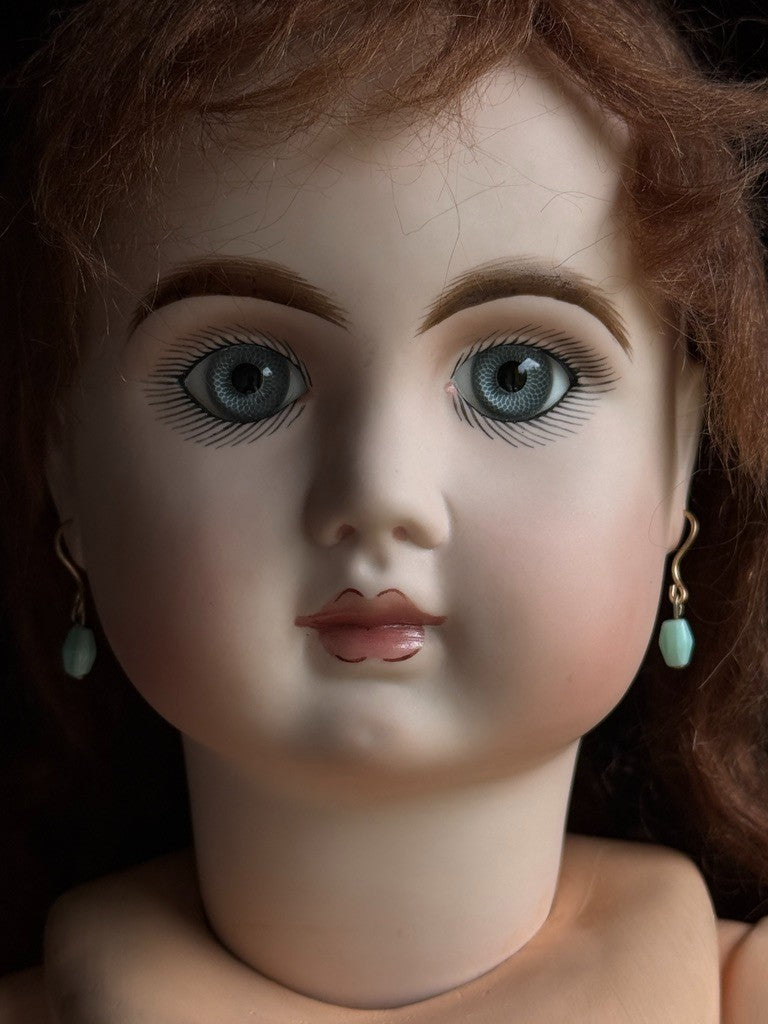 Vintage 24.5” Porcelain Compo. Reproduction of Antique French Jumeau Bebe Doll