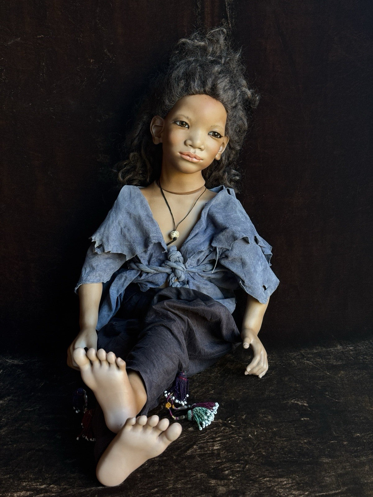 Rare Lifelike Annette Himstedt 29” Porcelain Doll Dalamari New in Box LE 80