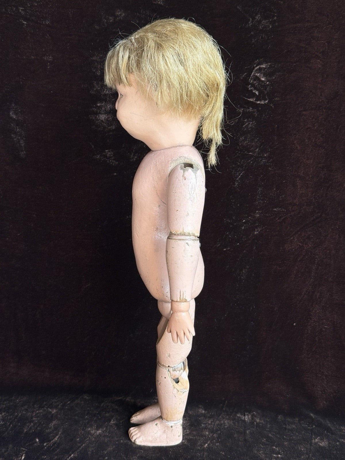 Antique American 15” Schoenhut Wooden Boy Doll