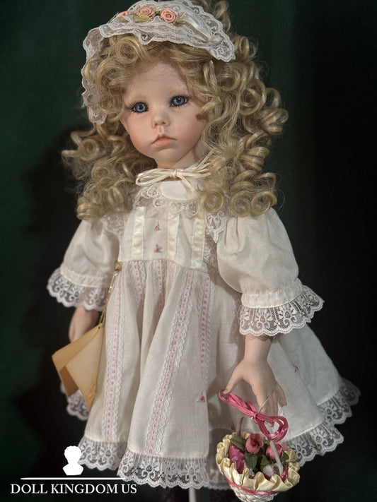 Artist Reproduction Of “Hilary” by Dianna Effner 24” Porcelain and Cloth Doll