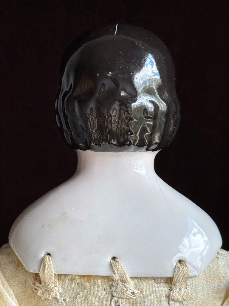Antique German 20” Covered Wagon China Head Doll