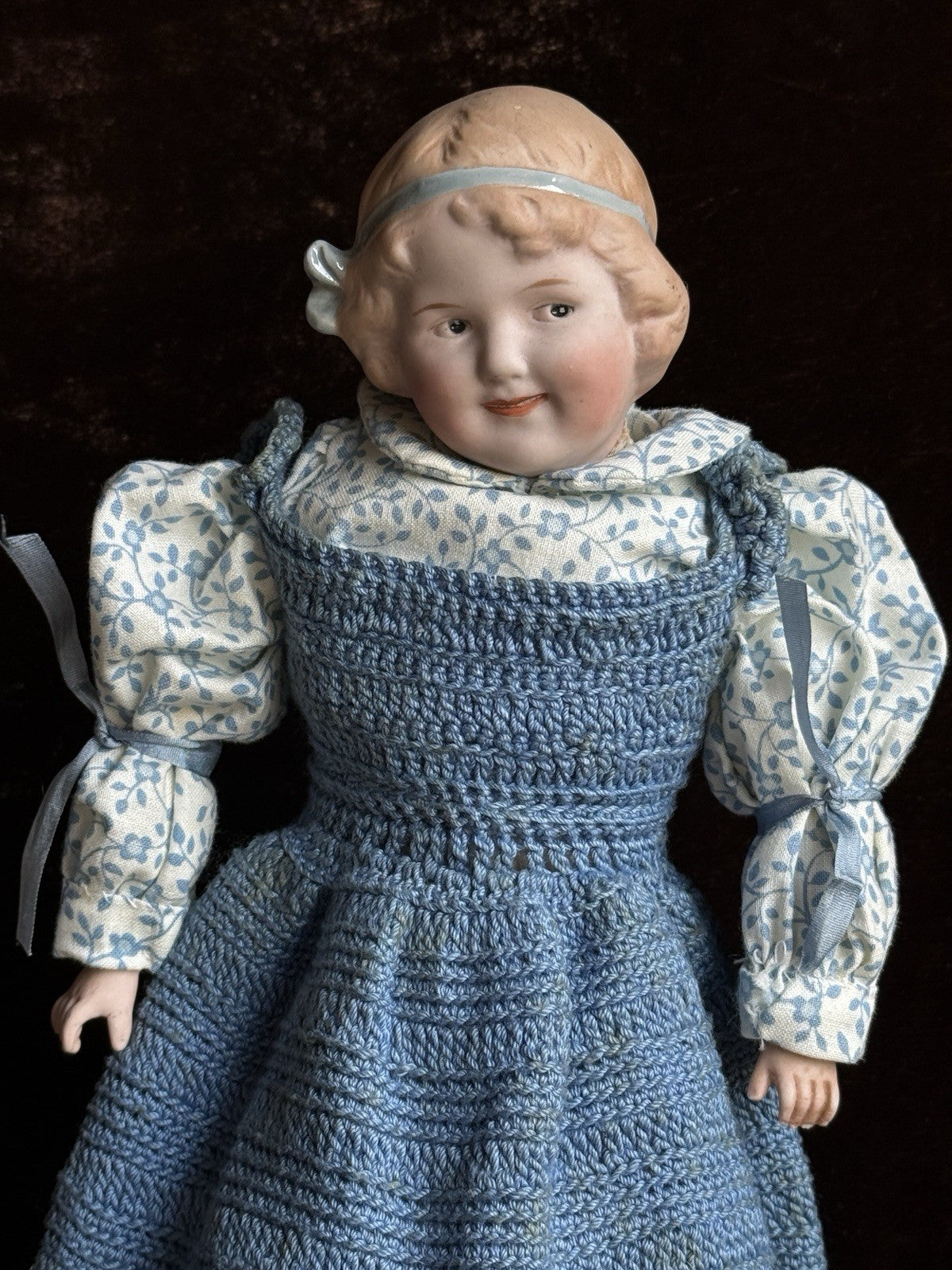 Antique German 11” Gebruder Heubach Coquette Bisque Shoulder Head Character Doll