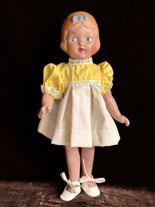Vintage Unmarked Composition 14” Blonde Snow White Doll