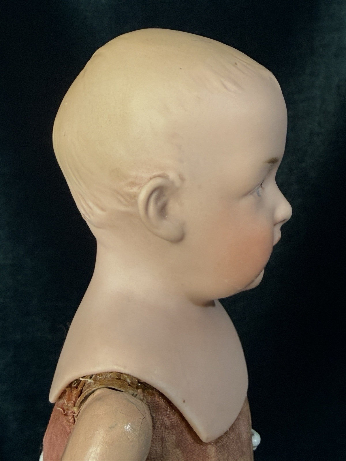 Antique German Gebruder Heubach Bisque Head Composition Body Boy 12” Doll