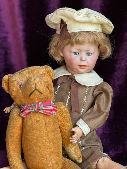 Antique German 15.5” Simon Halbig 1428 Bisque Head Toddler Character Doll