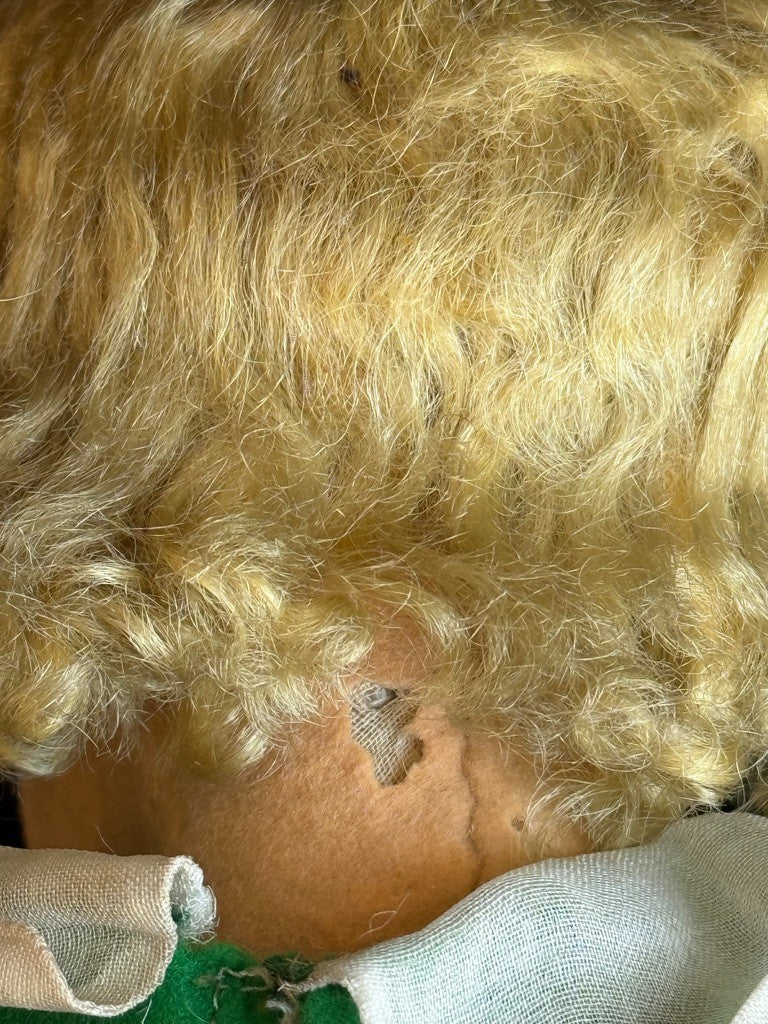 Vintage Italian 13” Lenci 70 (?) Felt Cloth Character Girl Doll