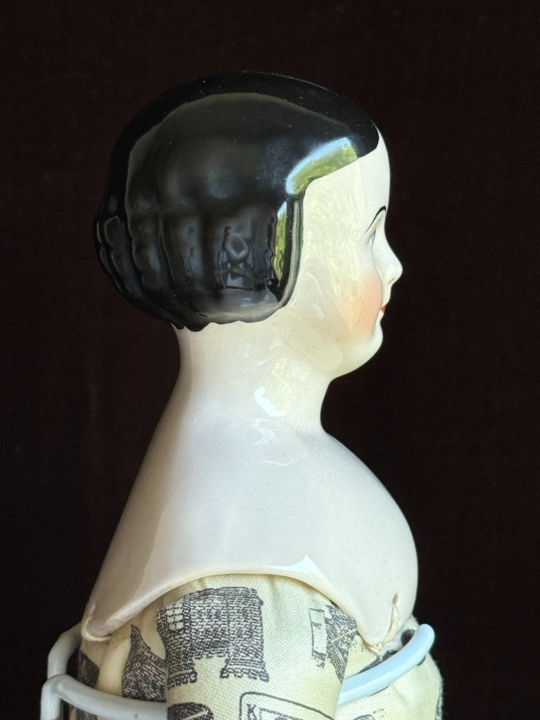 Porcelain 22” Reproduction of Antique Covered Wagon China Doll by Clara Wade