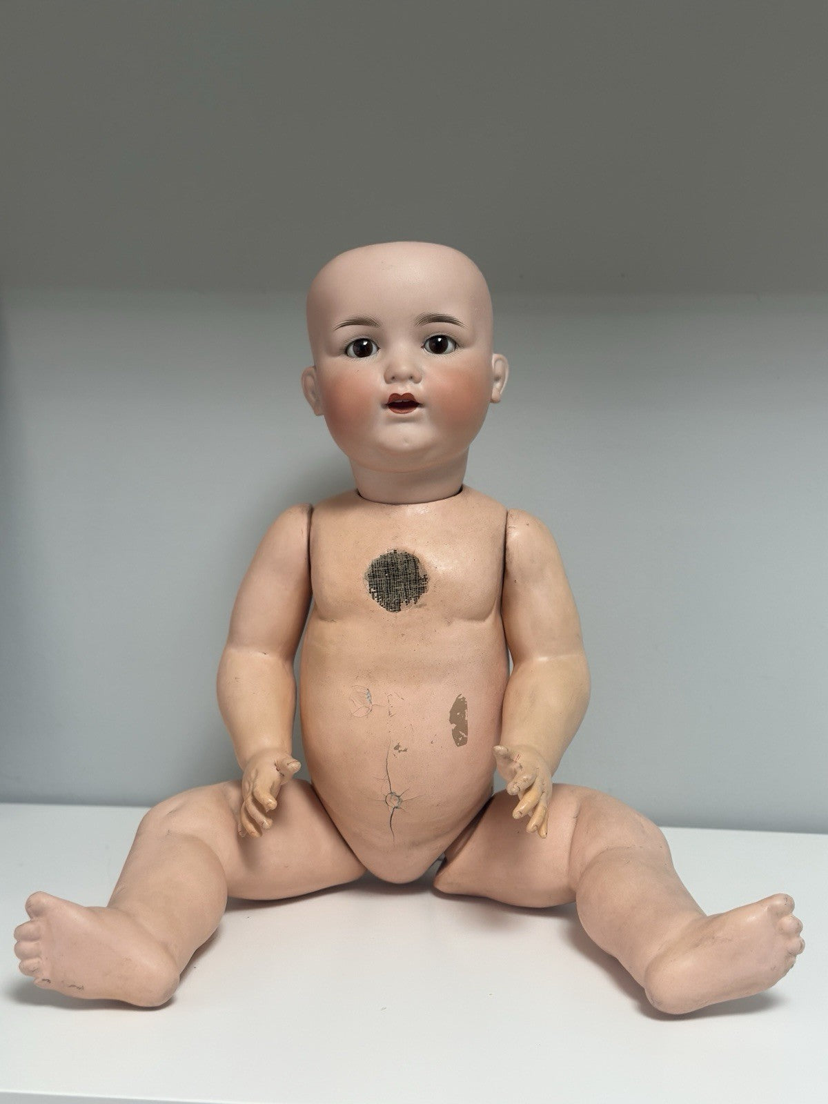 Large 26” Antique German Armand Marseille Mold 990 A 16 M Bisque Baby Doll
