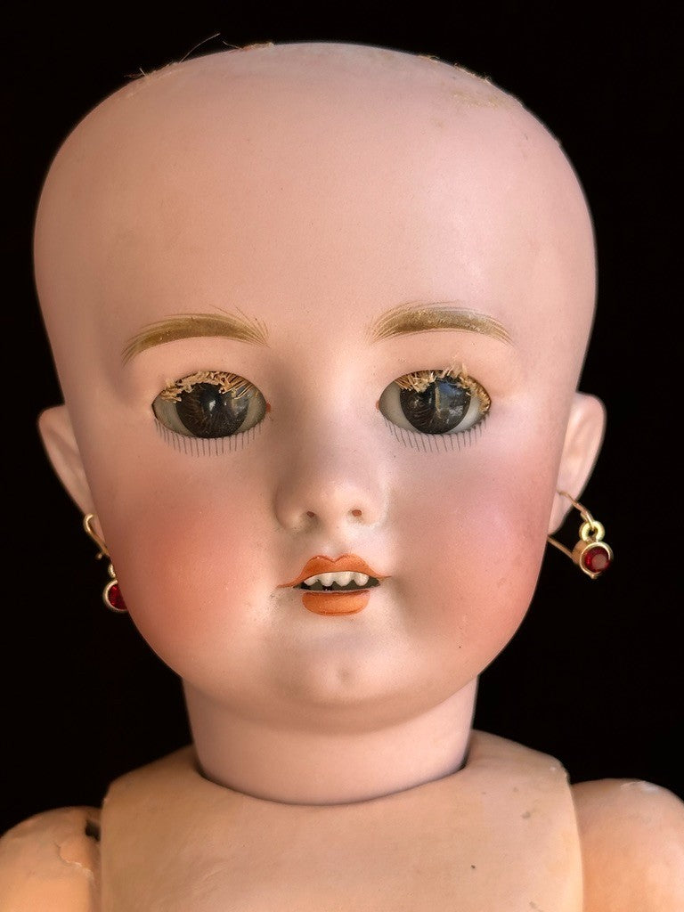 Antique German French 15” Tete Jumeau Dep Bisque Head Doll Working Crier