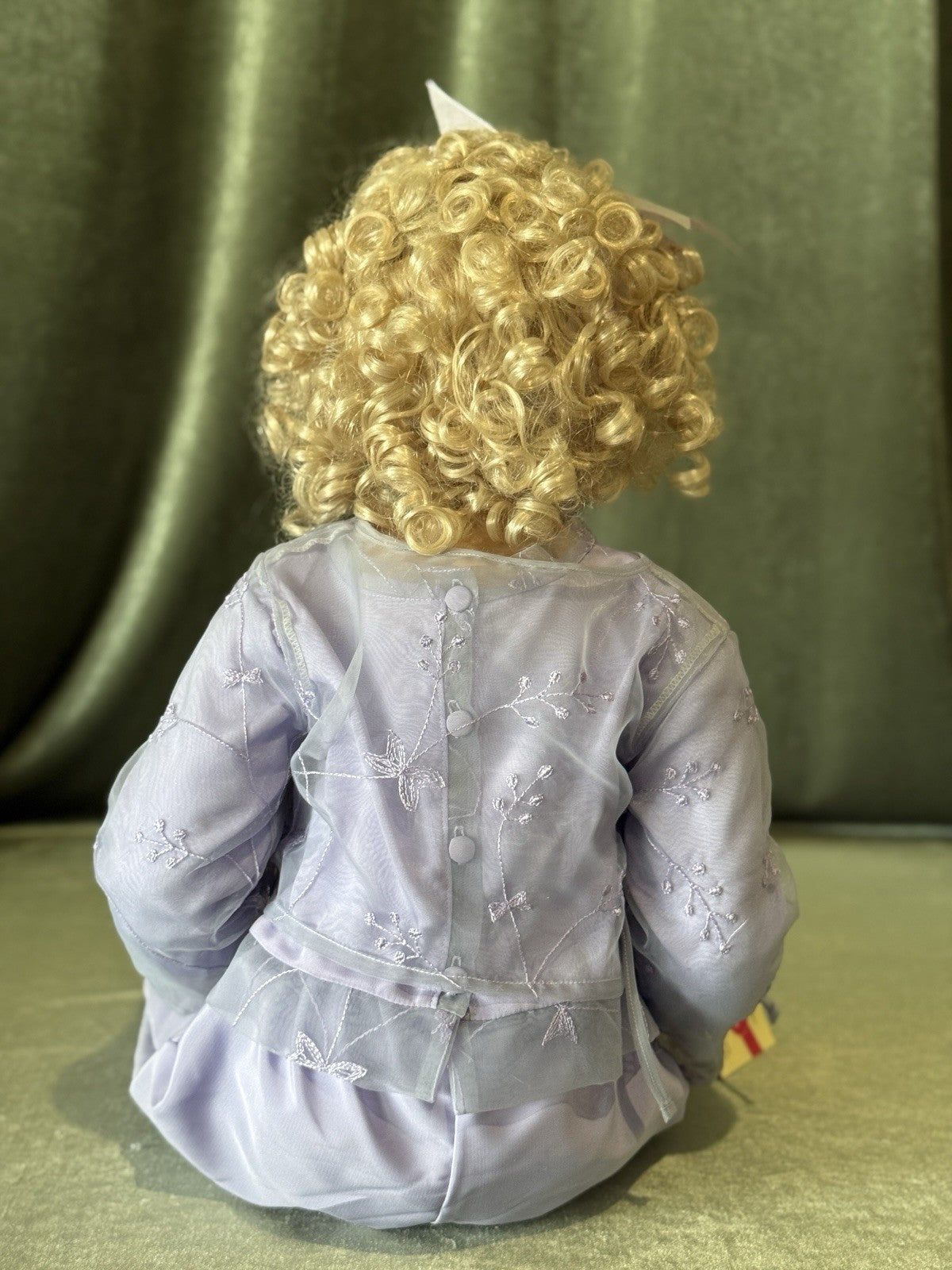 Collectible Porcelain 33” Doll “Susannah” by Christine Orange Tag