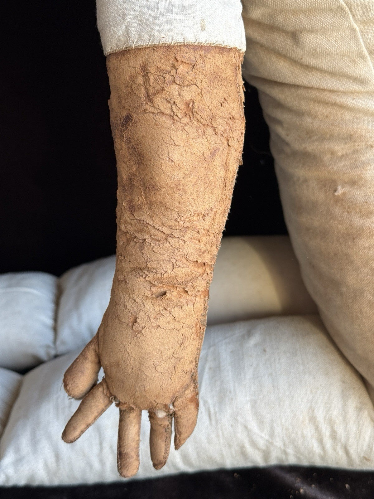 Huge 39” Antique American Greiner Papier Mache Doll