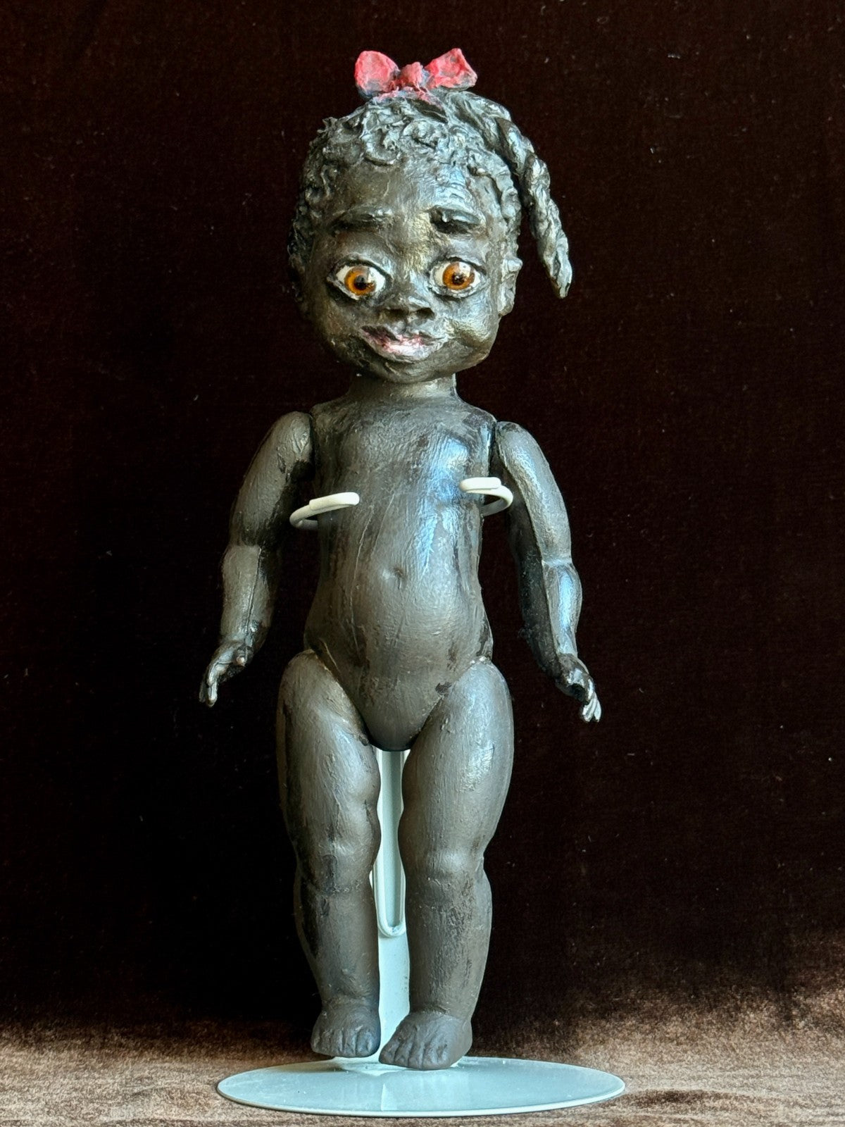 OOAK Artist Mixed Media African American Red Riding Hood Leo Moss Inspired Doll
