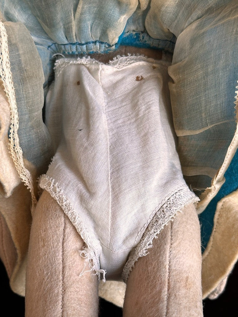 Vintage Italian 12” Lenci 111 Felt Cloth Character Girl Doll