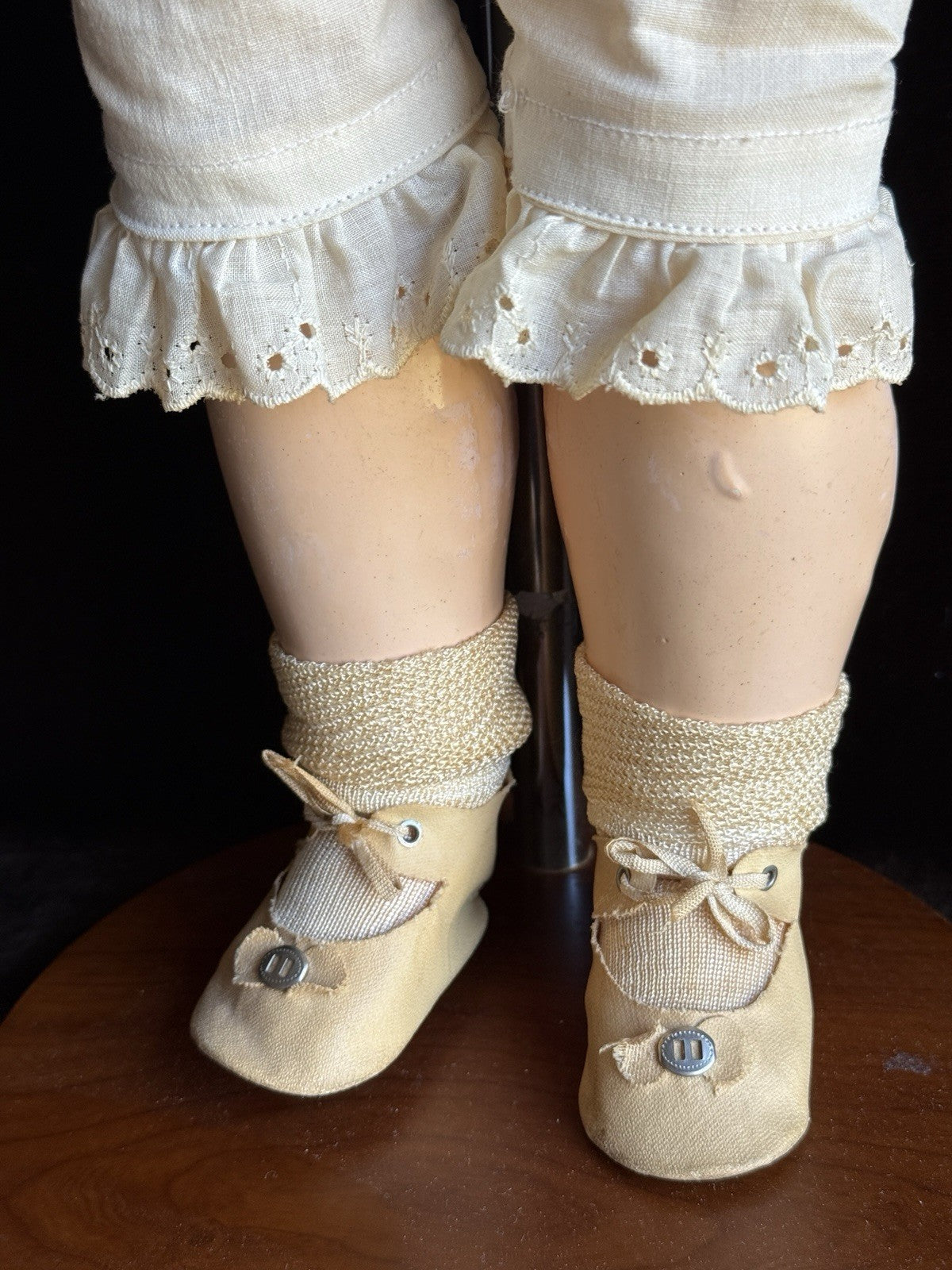 Antique German 25” Queen Louise Bisque Head Composition Body Doll