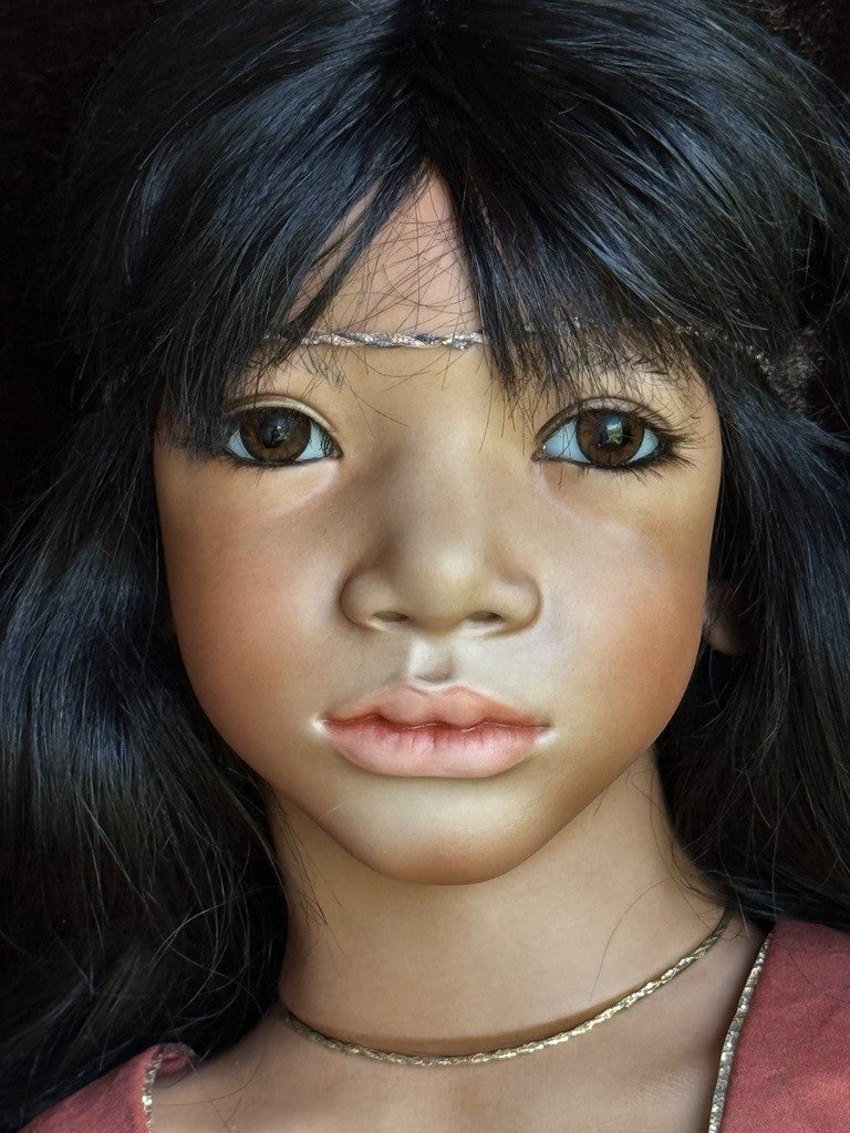 Rare Lifelike Annette Himstedt 29” Porcelain Doll Jondal New in Box LE 70