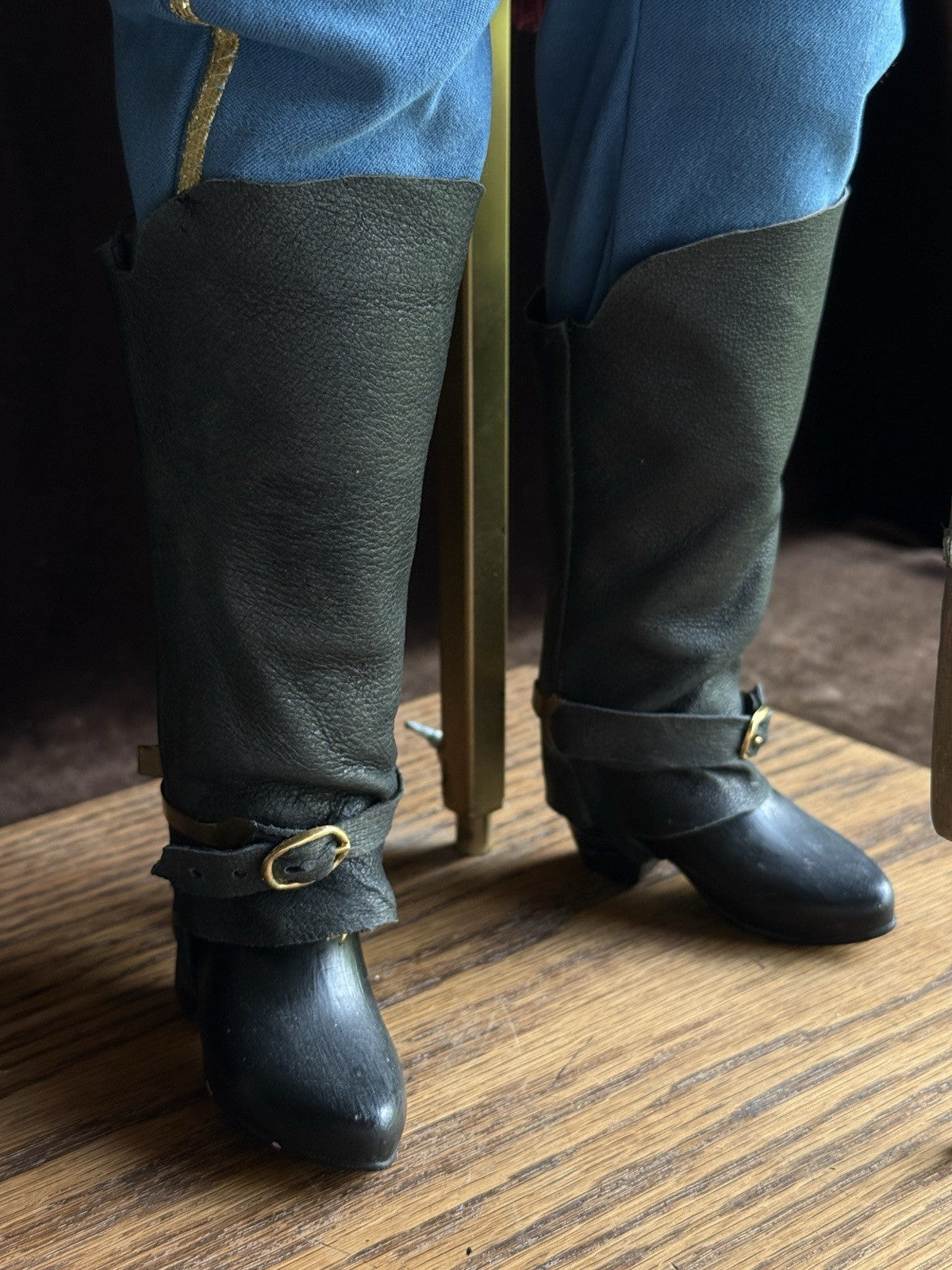 OOAK Large Artist Made Porcelain Military Male Character Doll with Stand