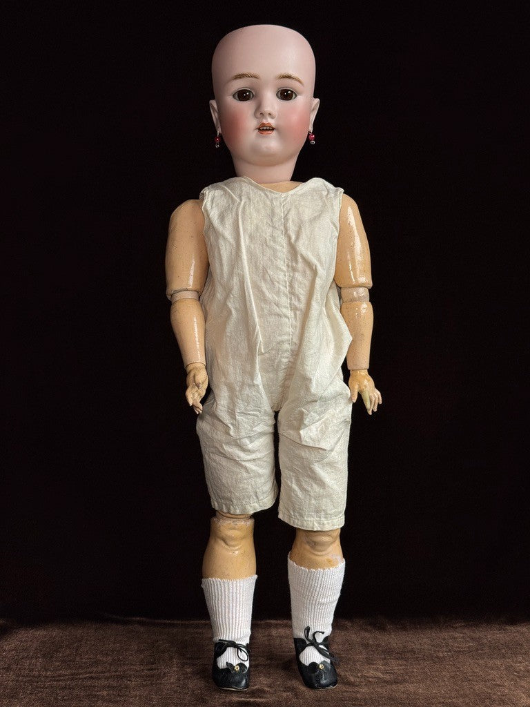 Rare Antique German 24" C.M. Bergmann and Simon Halbig Eleonore Bisque Head Doll