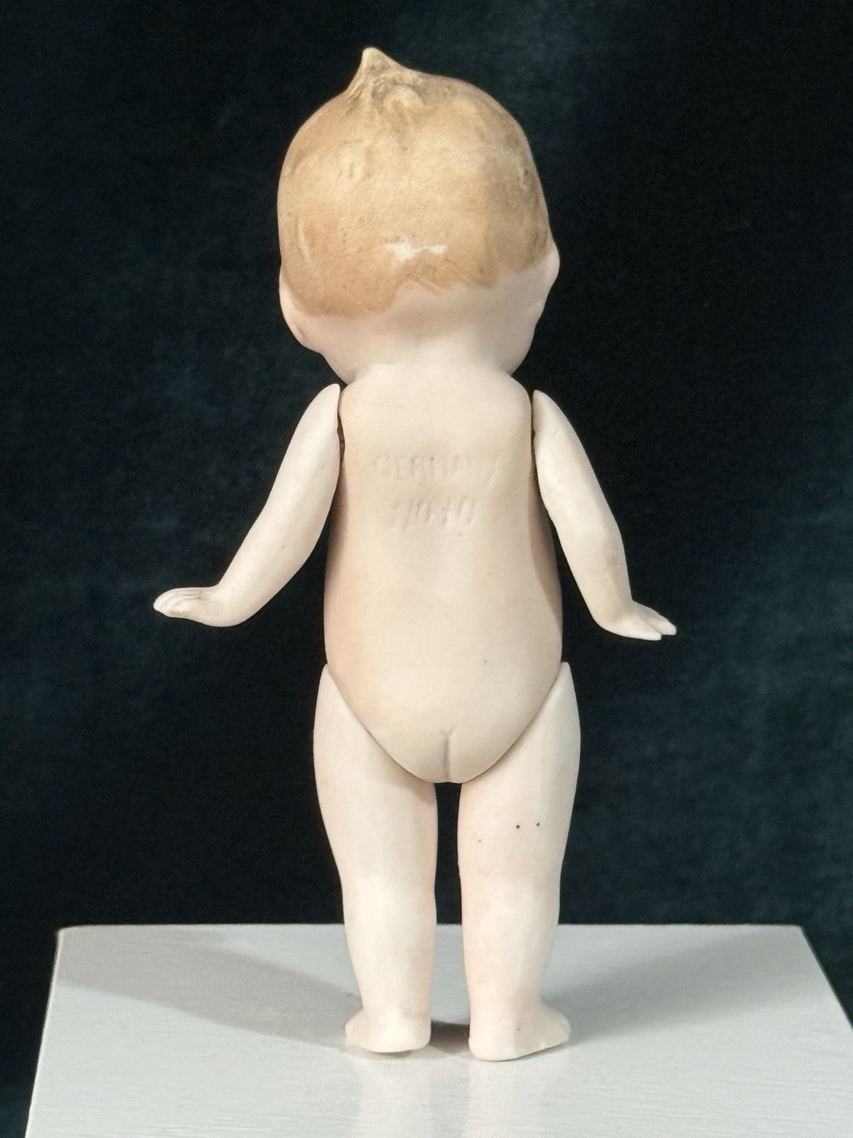 Antique German 5.5” All Bisque "Wide Awake" Character Doll