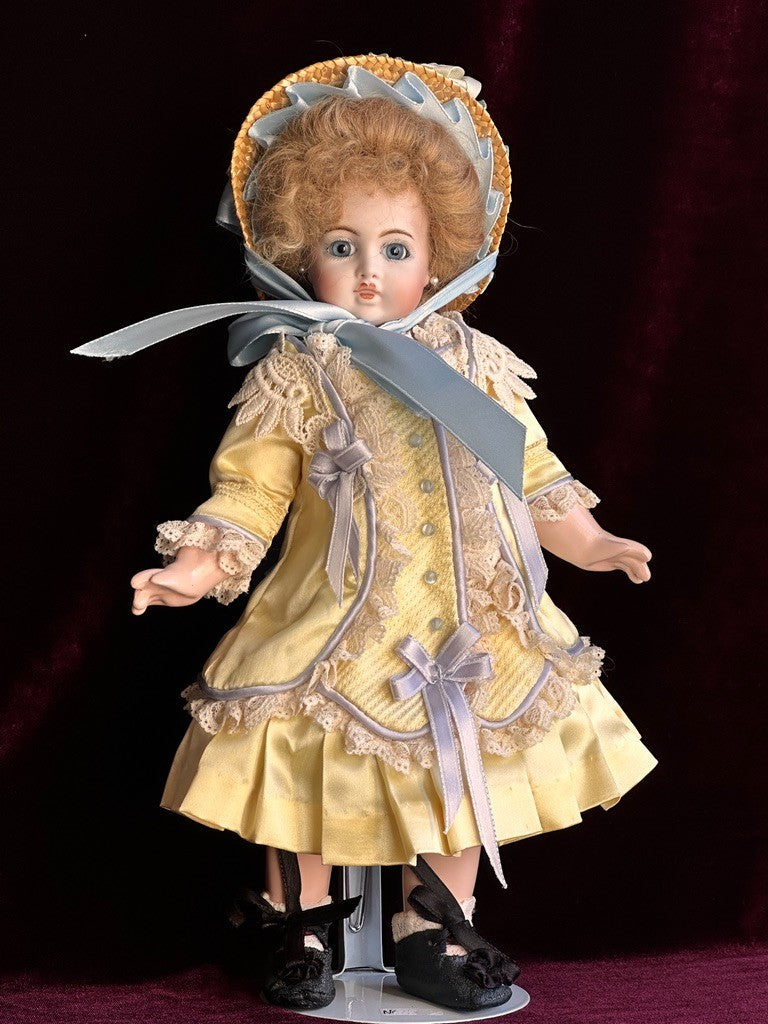 Vintage Porcelain Composition 12.5” Reproduction of Antique French Bru Jne Doll