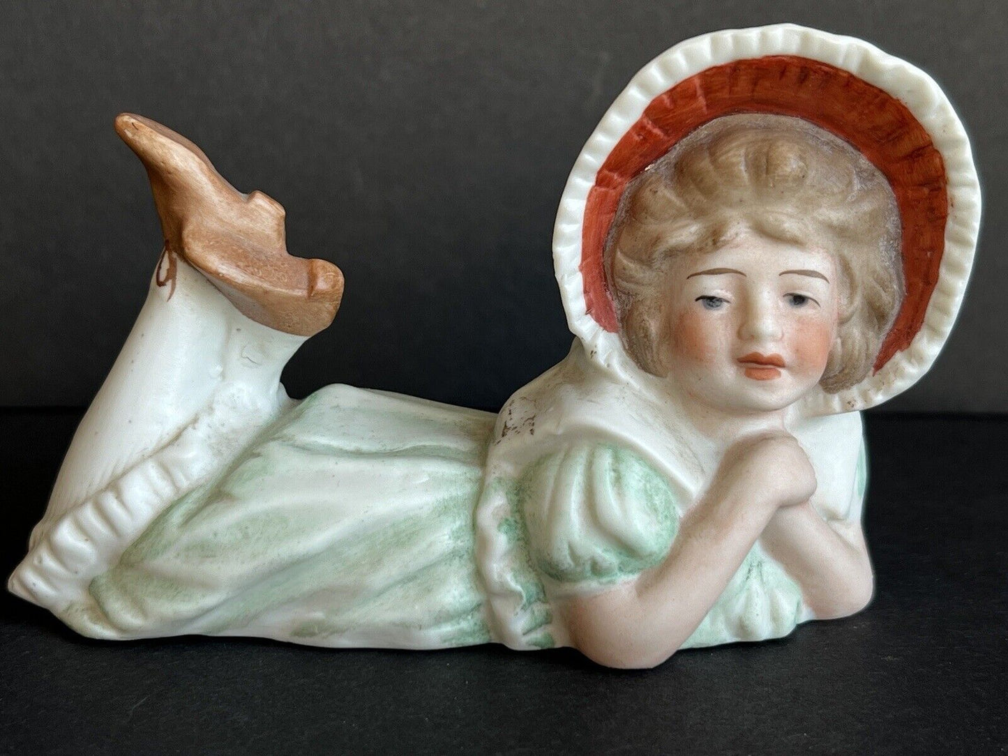 Antique German Gebruder Heubach (?) Unmarked Bisque Boy Figurine