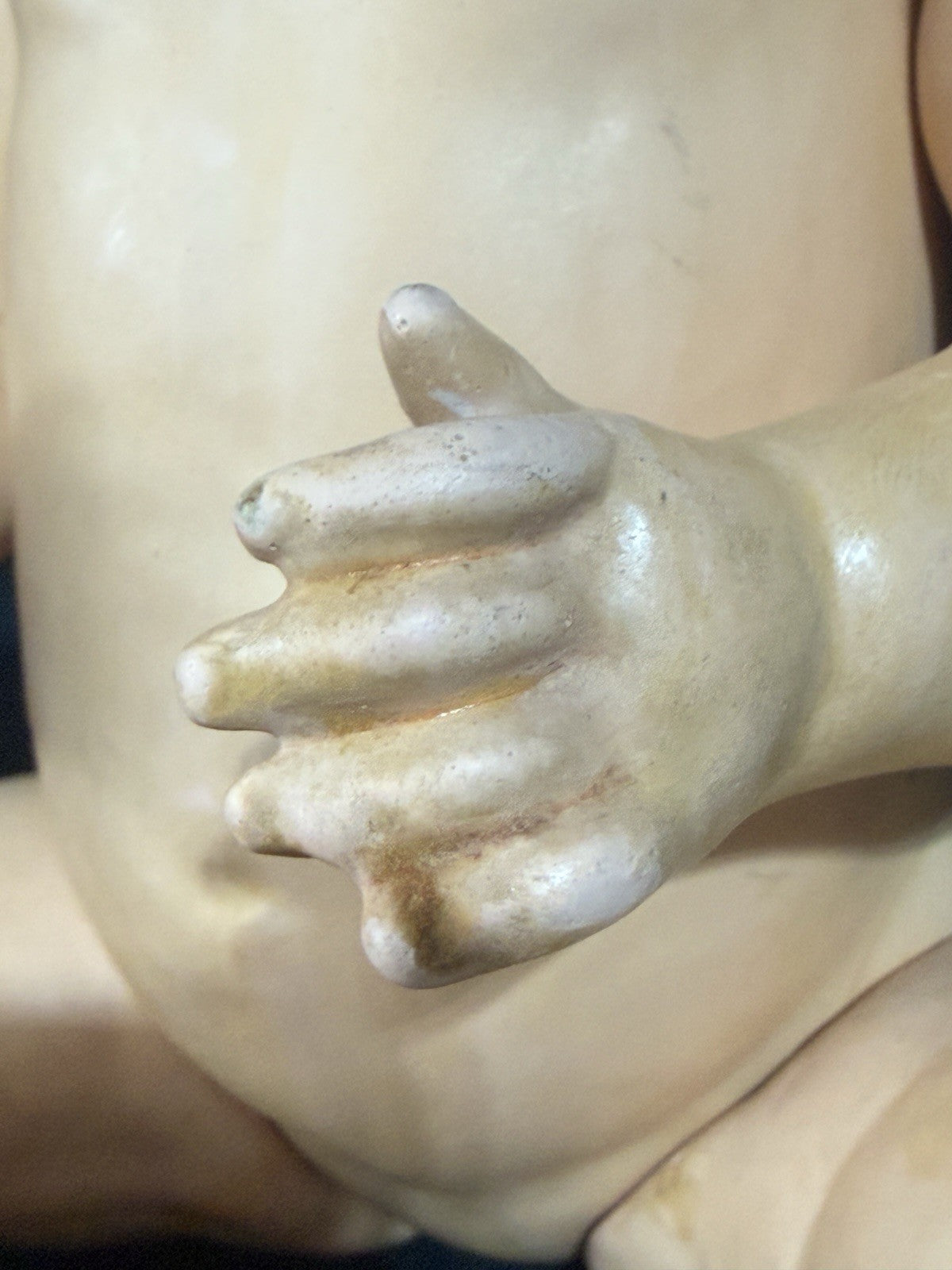 Antique German J.D. Kestner Mold 257 Bisque Head Character Baby 17” Doll