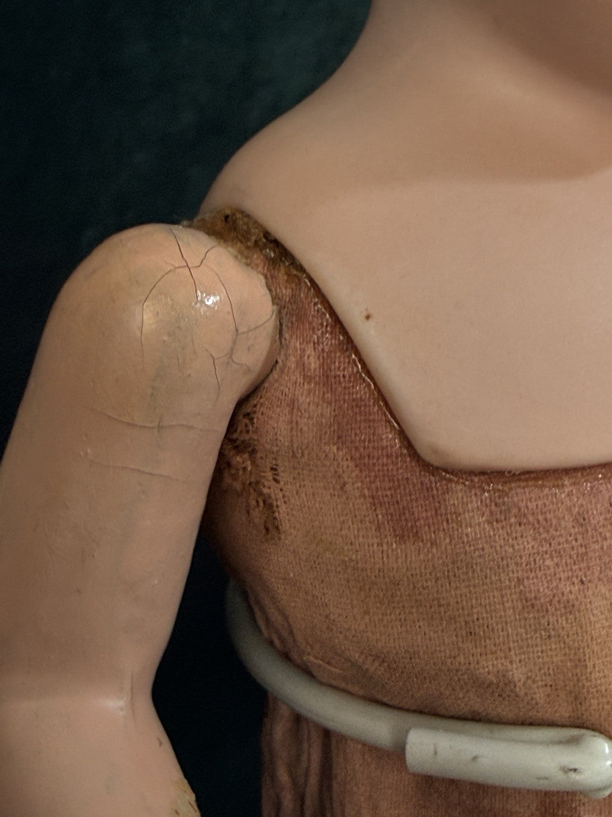 Antique German Gebruder Heubach Bisque Head Composition Body Boy 12” Doll