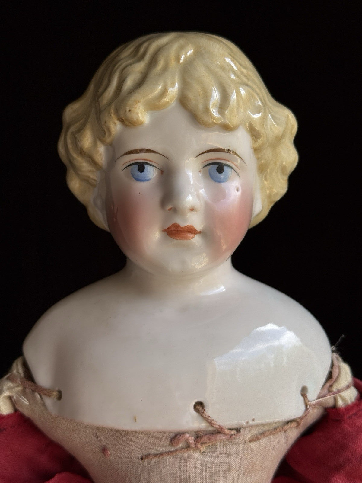Antique German 20” Kling China Shoulder Head Doll
