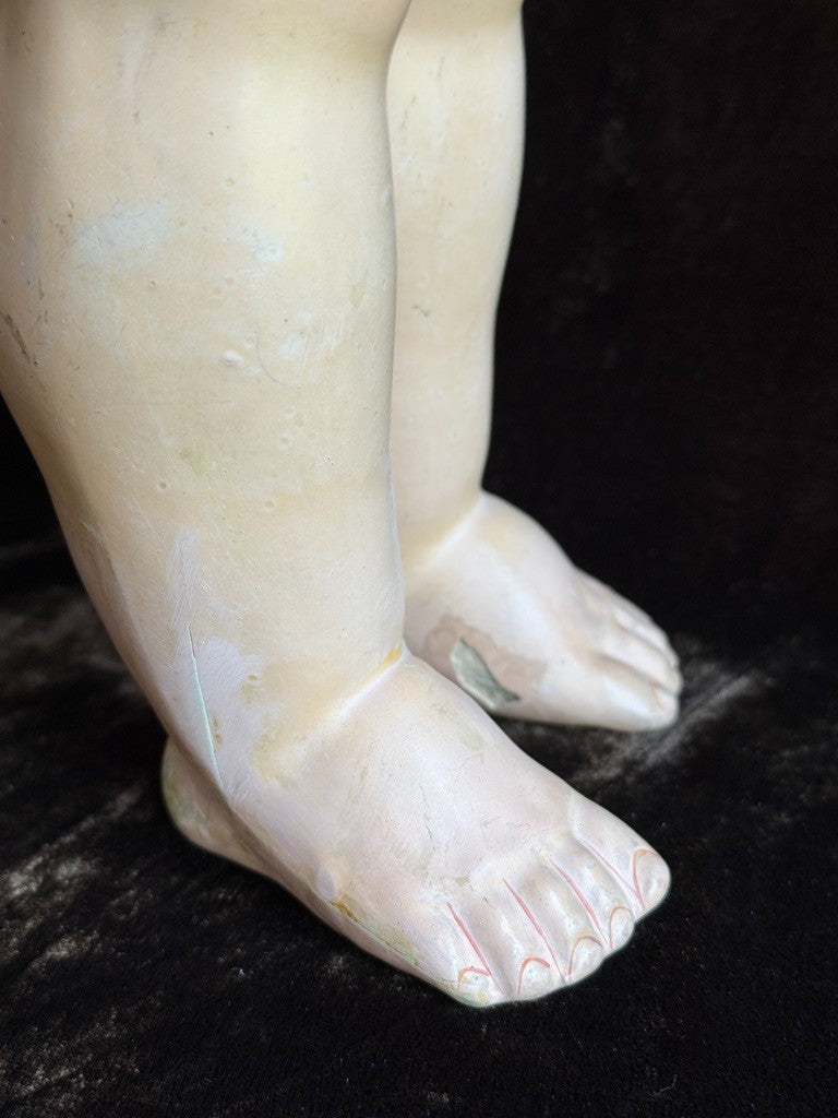 Antique German 27” Hertel Schwab 136 Bisque Head Doll