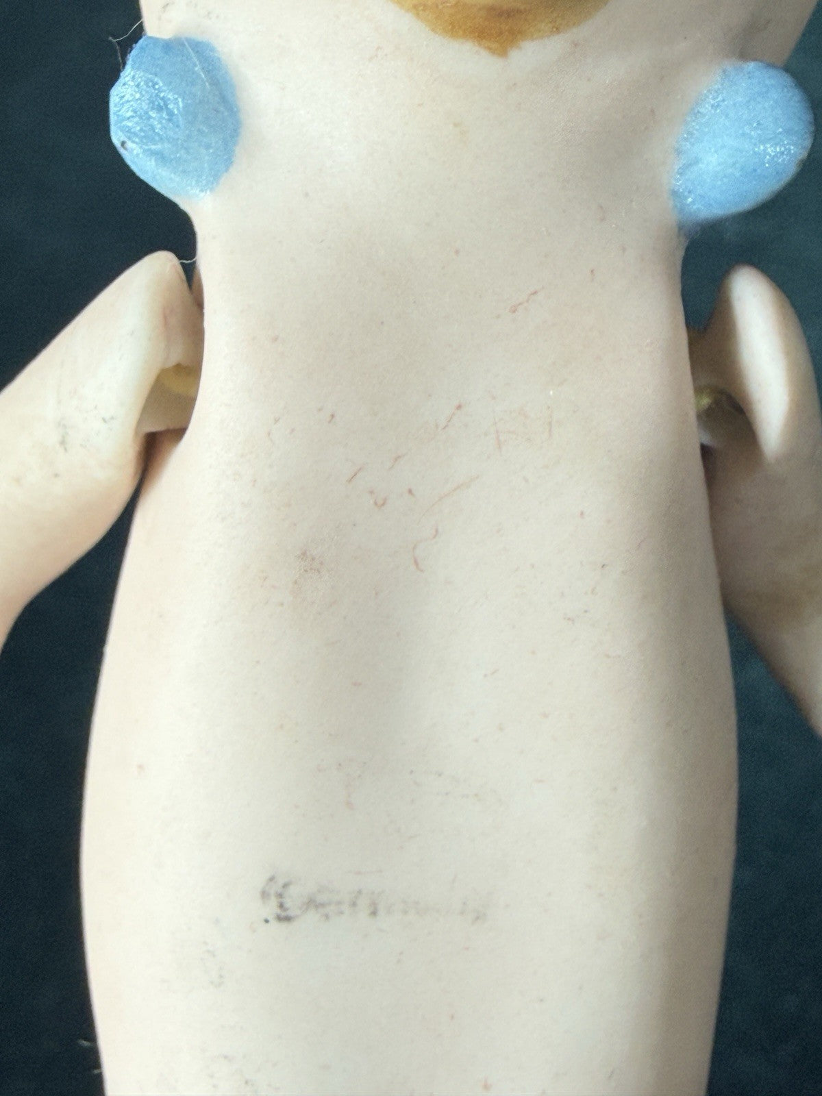 Reproduction Of Antique German All-Bisque Kewpie 4 3/4” Doll Blue Wings