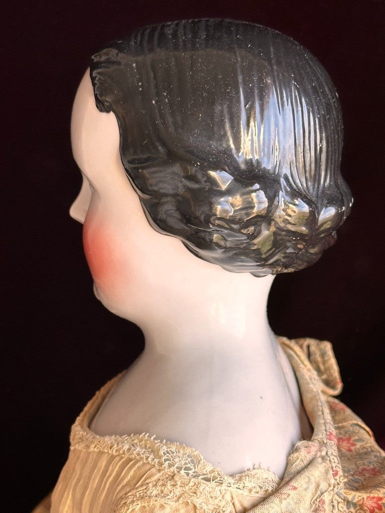 Large Antique German 26.5” Kestner Flat Top China Shoulder Head Doll