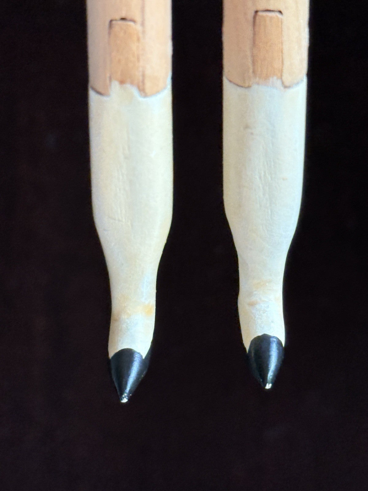 Vintage 6.5” Carved Wood Jointed Doll with Tuck Comb by Artist Sherman Smith