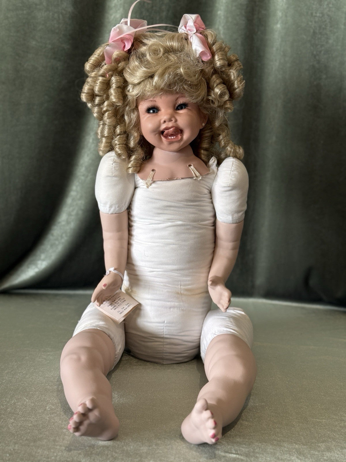 Artist Reproduction Of Porcelain 28” Doll “Lacey”