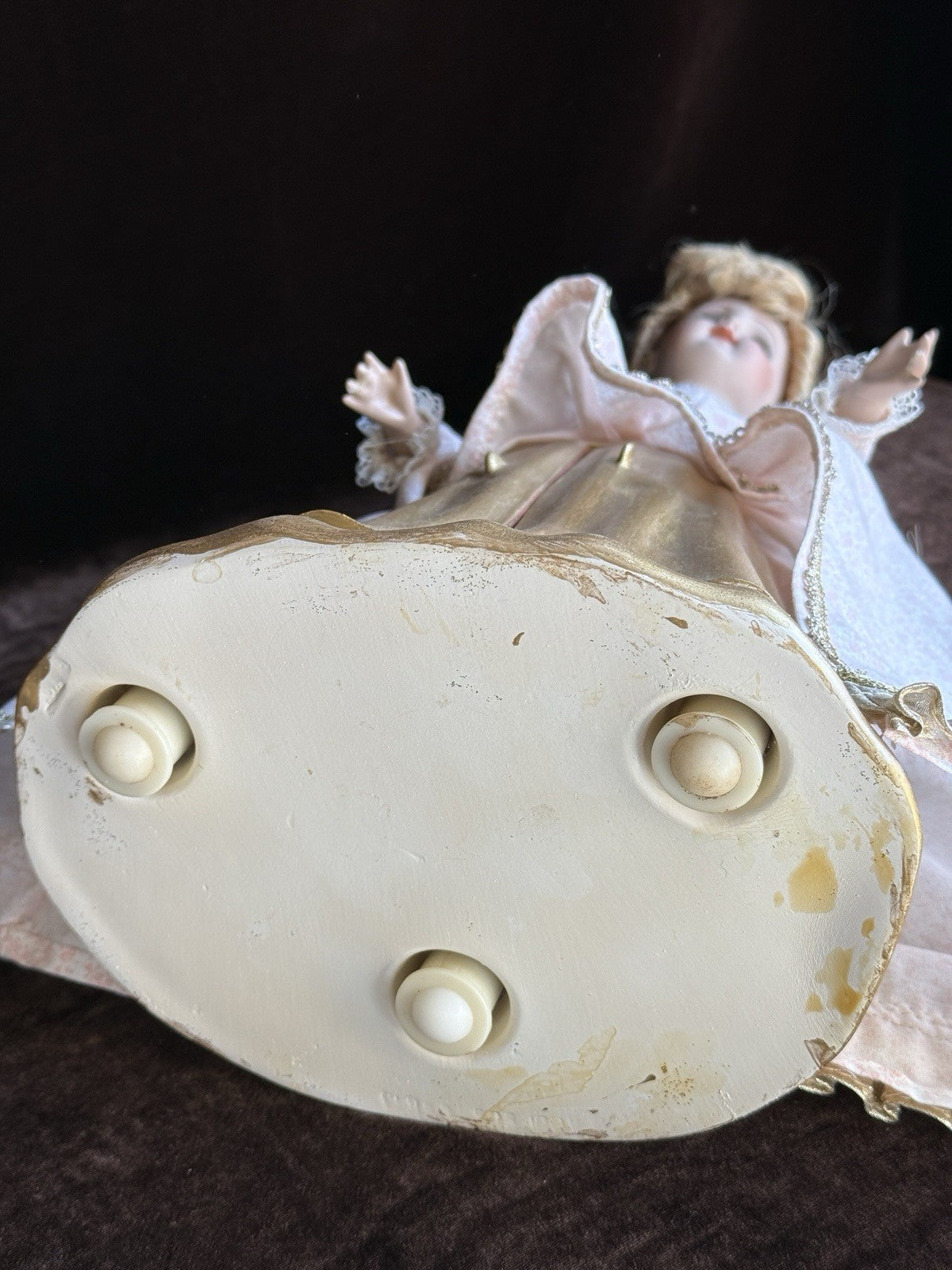Porcelain Compo Reproduction of Antique French Doll with Surprise Skirt