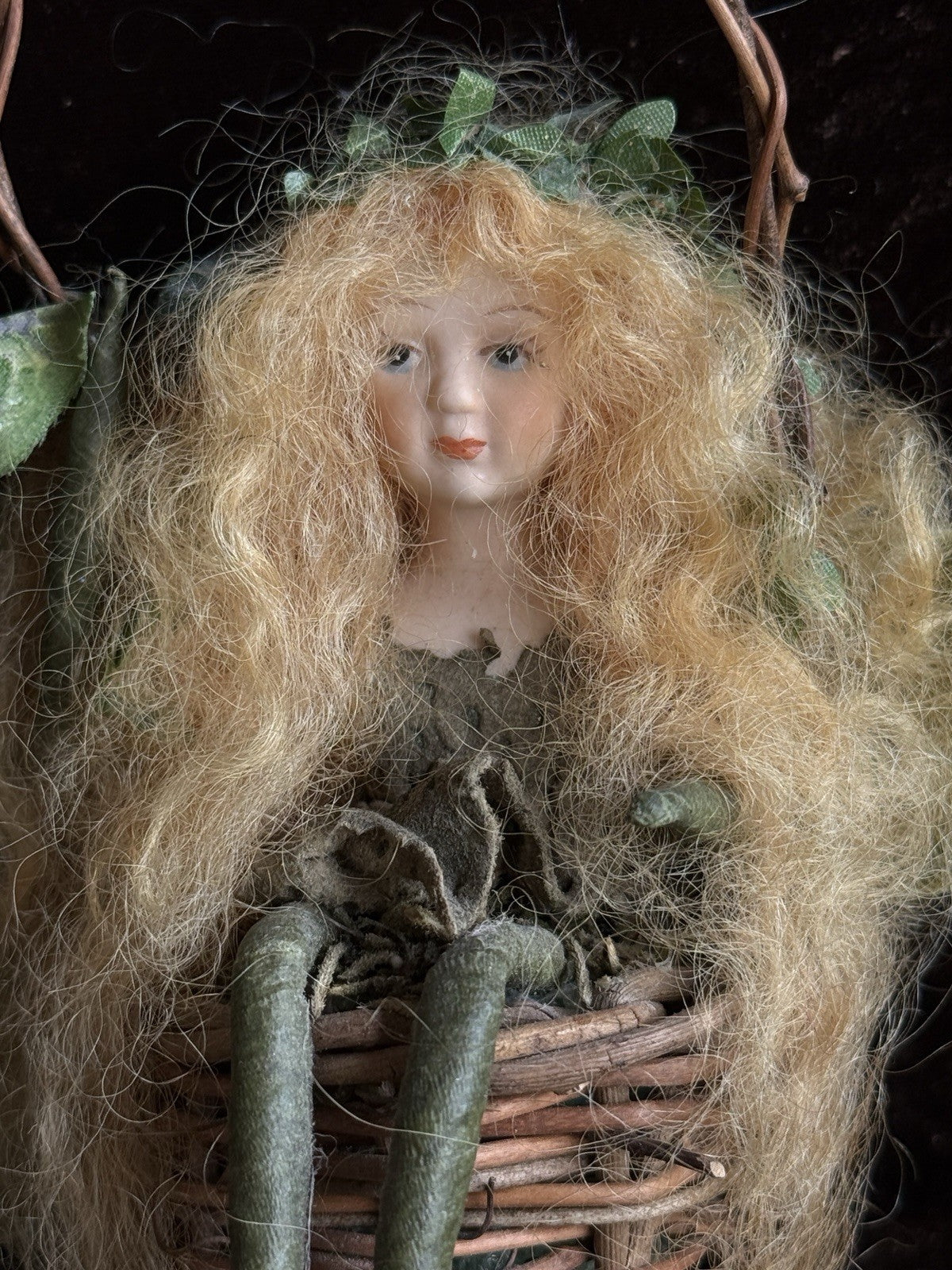 Lot of 4 Vintage Hinch Originals Porcelain Mixed Media Fairy Pixie Dolls