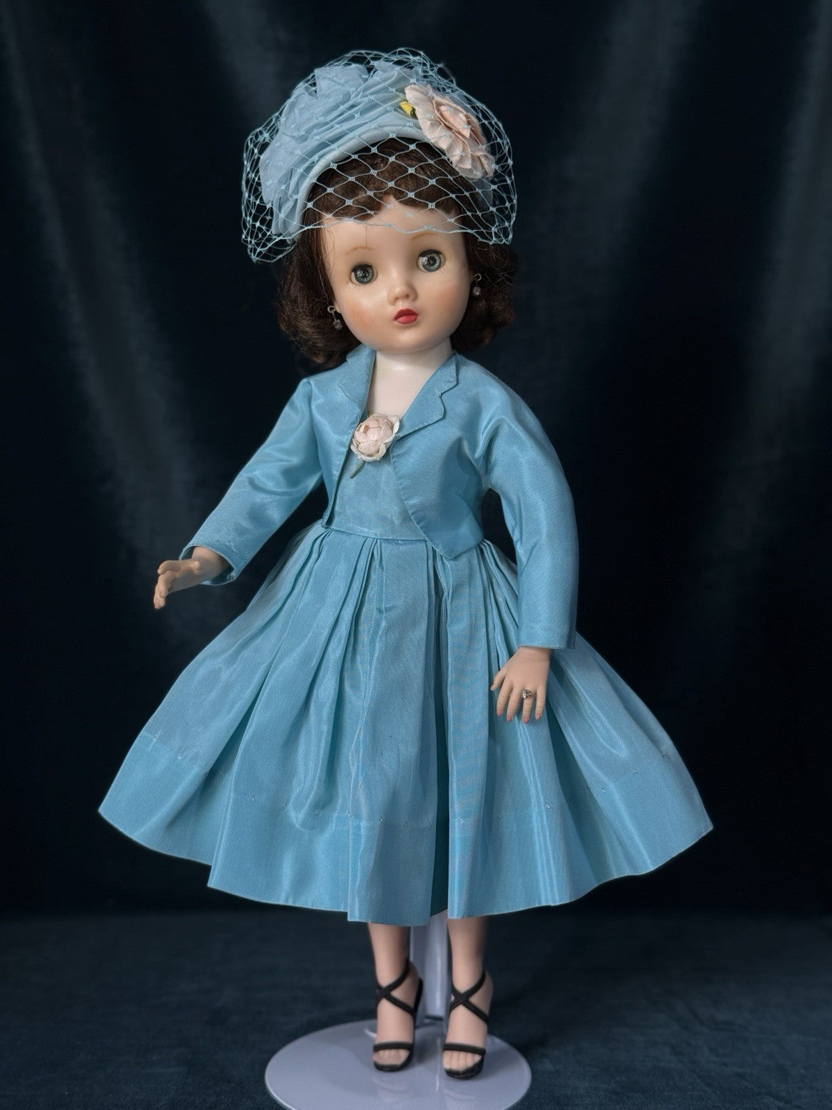 Vintage 1958 Madame Alexander 16” Elise Doll Aquamarine Bolero #16-11 Outfit