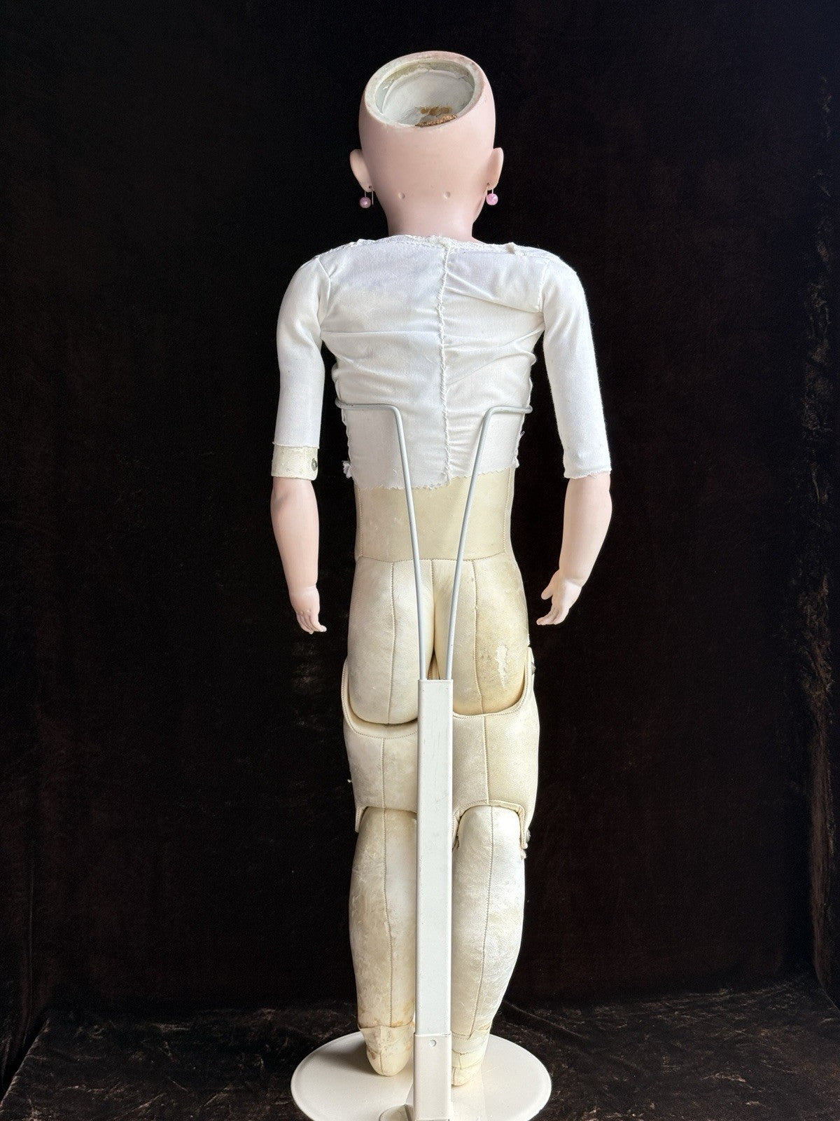 Large Antique German 31” Simon Halbig Bisque Shoulder Head Doll
