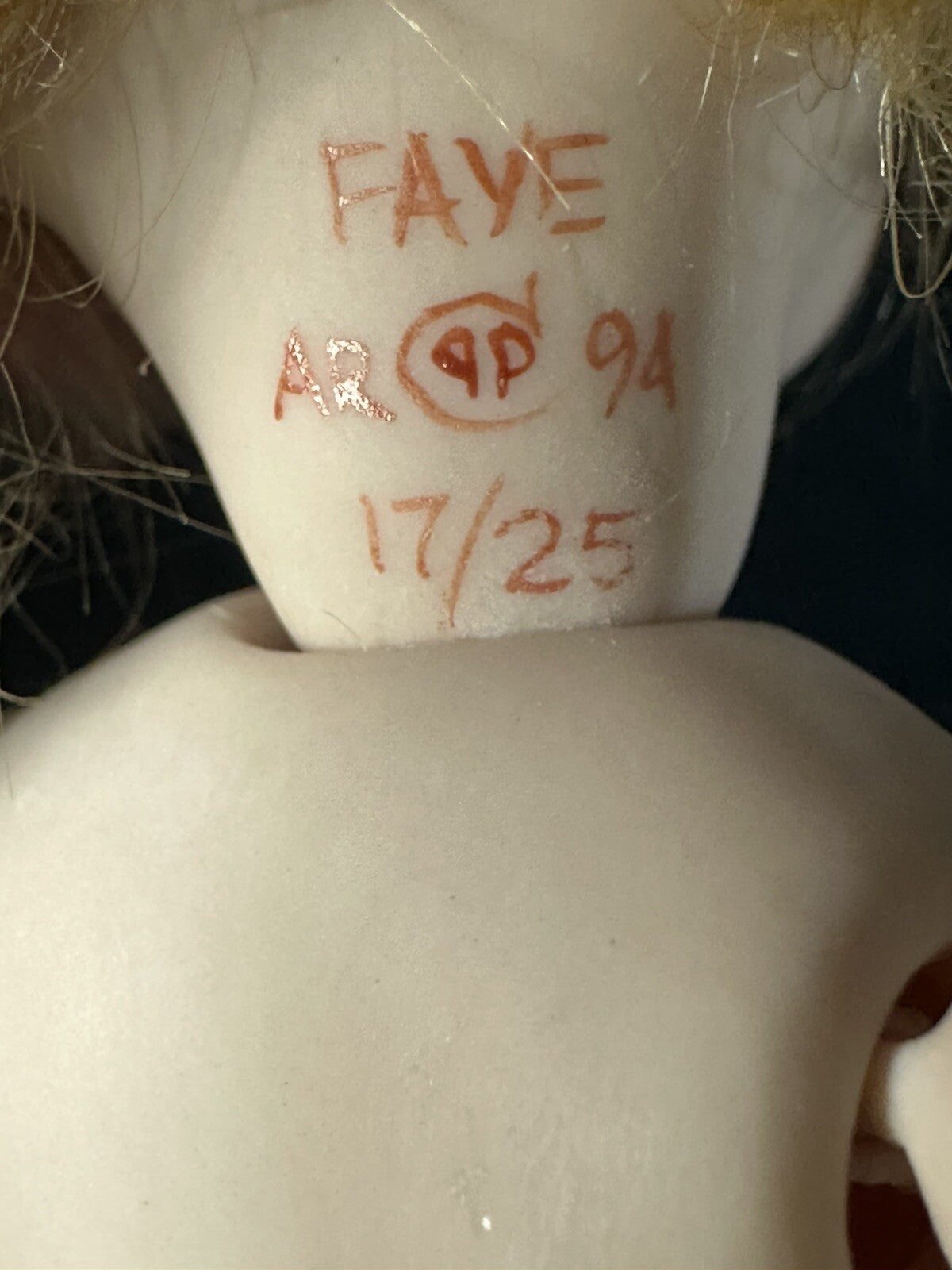 Artist Porcelain 6 1/2” Doll “Faye” by Andrea Robbins LE 17/25