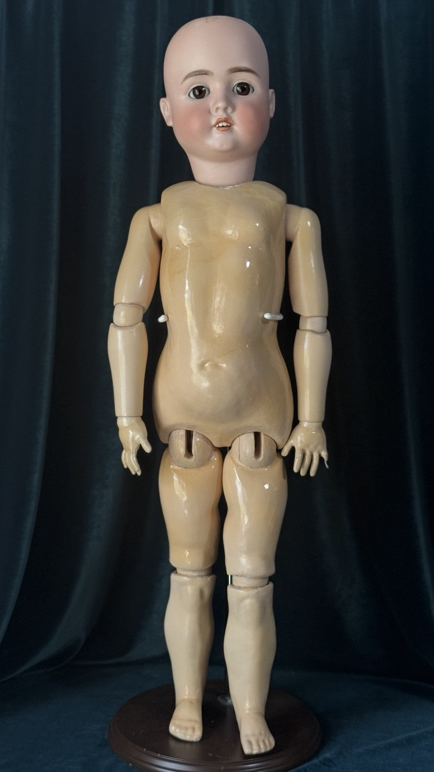 Antique German 27” Adolf Wislizenus Doll Bisque Head Composition Body