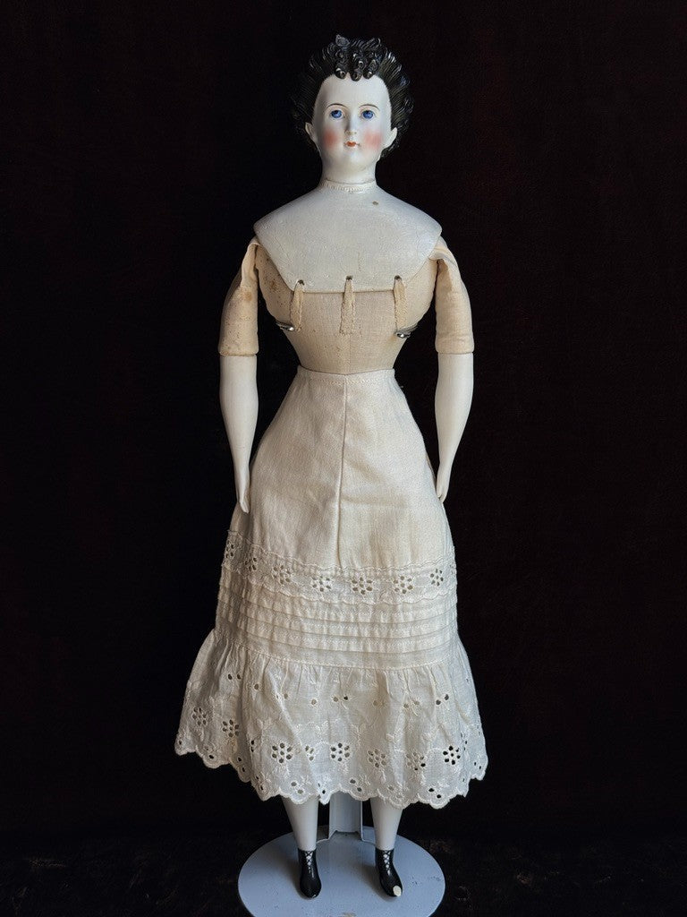 Antique German 20.75” Dornheim, Koch & Fisher Parian Dagmar China Head Doll