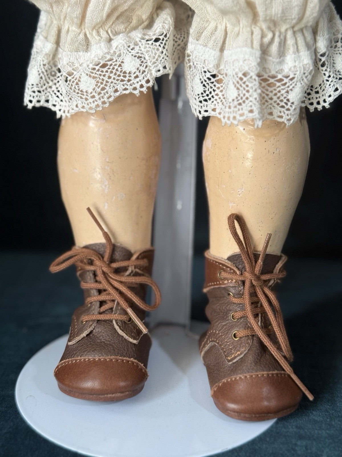 Antique German Queen Louise Doll Bisque Head Composition Body 24” Doll