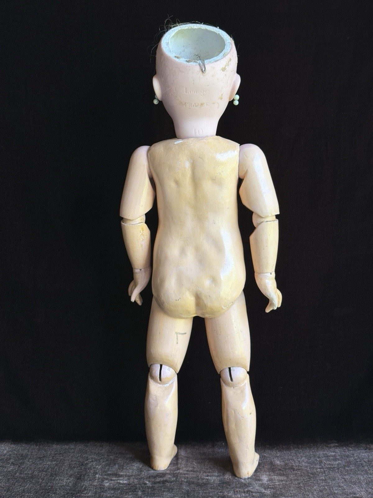 Antique French 21.5” Laternier Limoges Bisque Head Doll