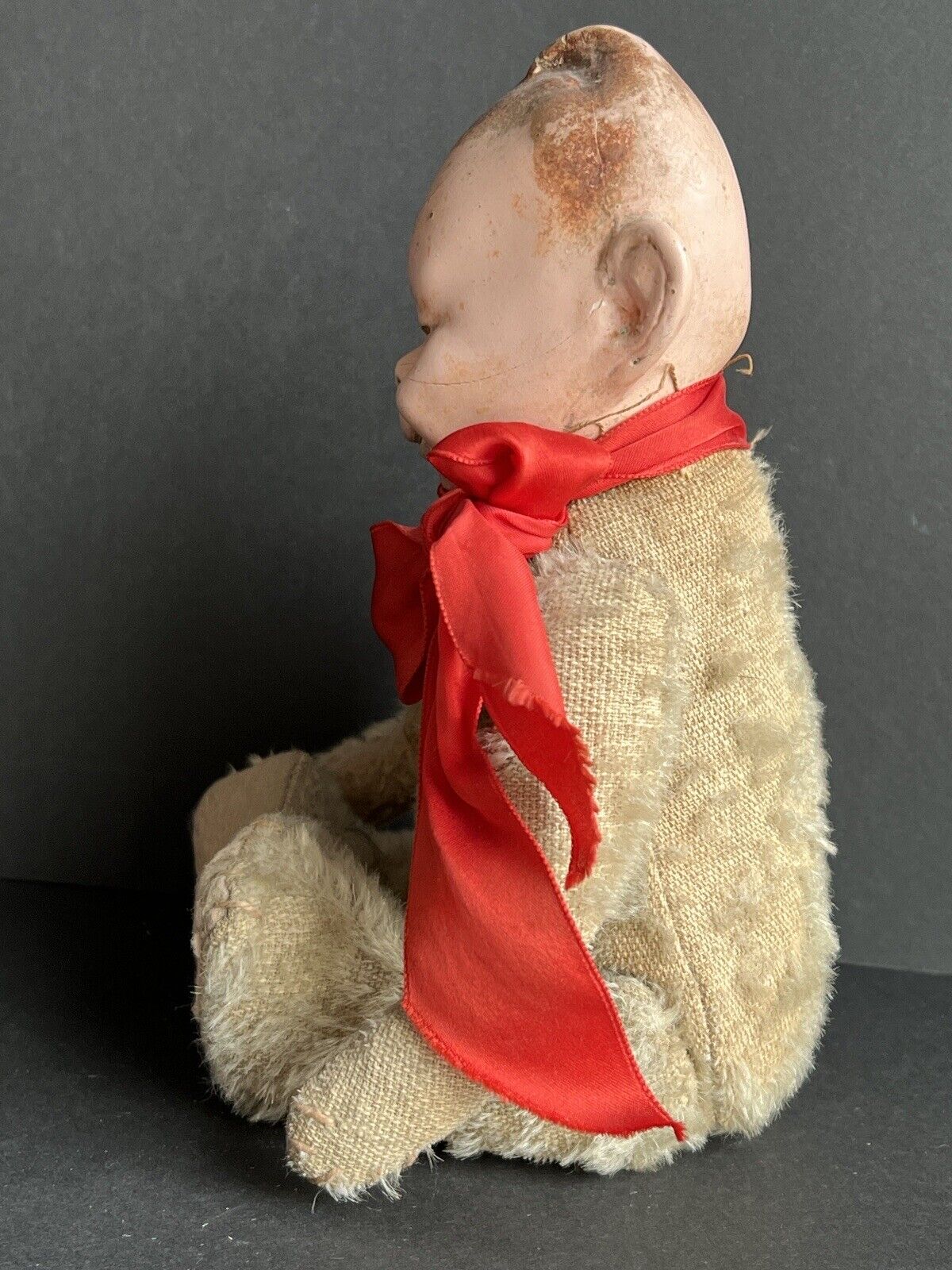 Rare Original Horsman 11” Composition Plush Billiken Jointed Toy Doll