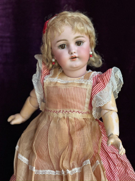 Rare Early Antique German 18” Kestner 189 Bisque Head Doll Composition Body