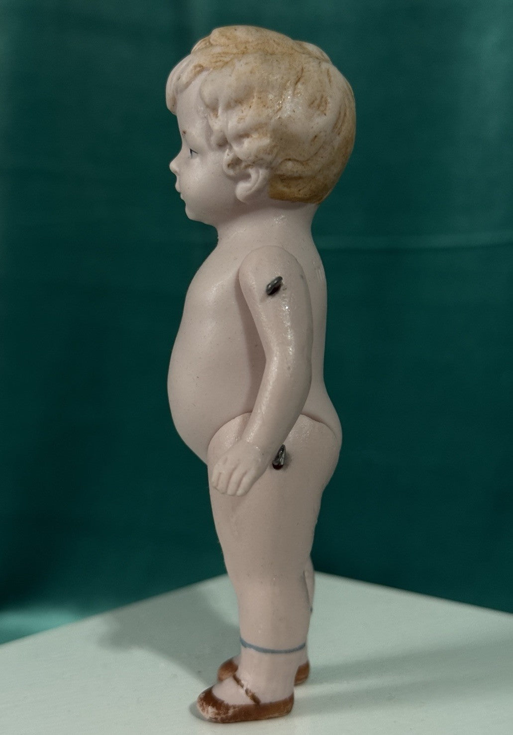 Lot Of 2 Antique German 4.5” All Bisque Limbach Mignonette Dolls