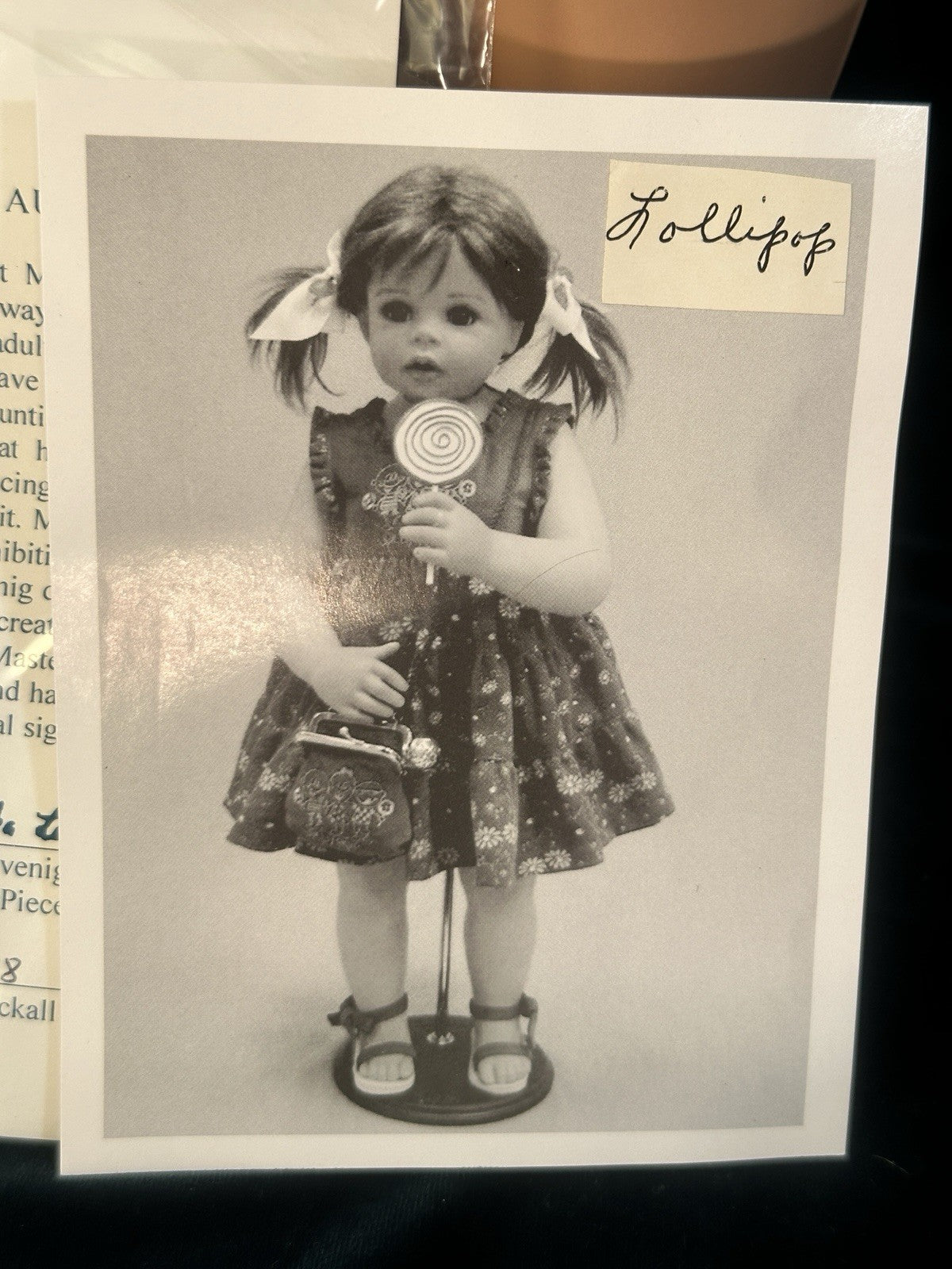 Collectible Porcelain 30” Doll “Lollipop ” by Monika Levenig LE 400 Tag/COA